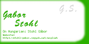 gabor stohl business card